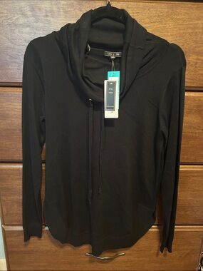 Lety & Me Black Cowl Neck Sweater